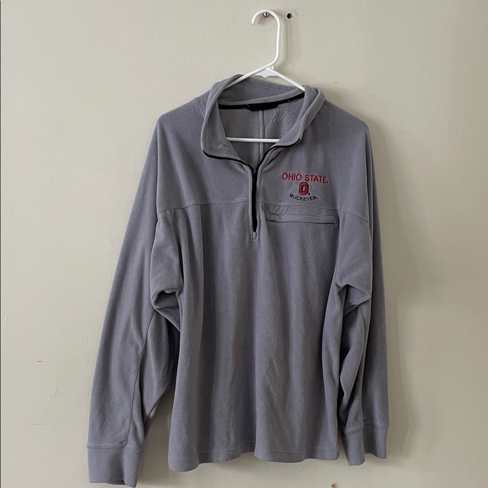 Ohio State Buckeyes University Gray Men's Soft Pullover